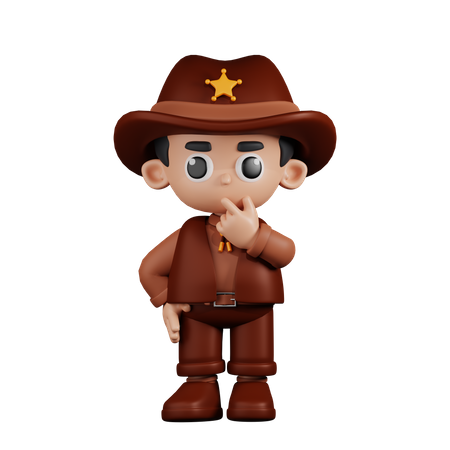 Sheriff curioso  3D Icon