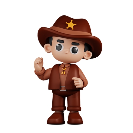 Sheriff dando felicitaciones  3D Icon