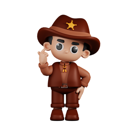 Sheriff dando mini amor  3D Icon