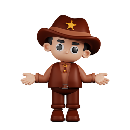 Sheriff Has No Idea  3D Illustration