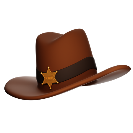 Sheriff Hat  3D Icon