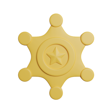 Sheriff-Medaille  3D Icon