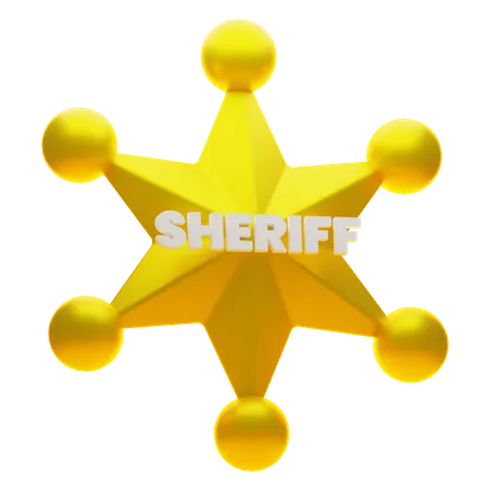 Sheriff Medal  3D Icon