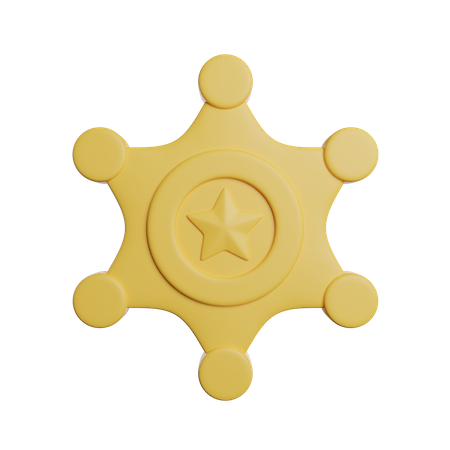 Sheriff Medal  3D Icon