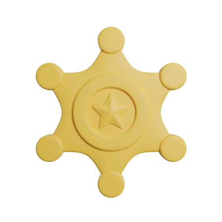 Sheriff Medal  3D Icon