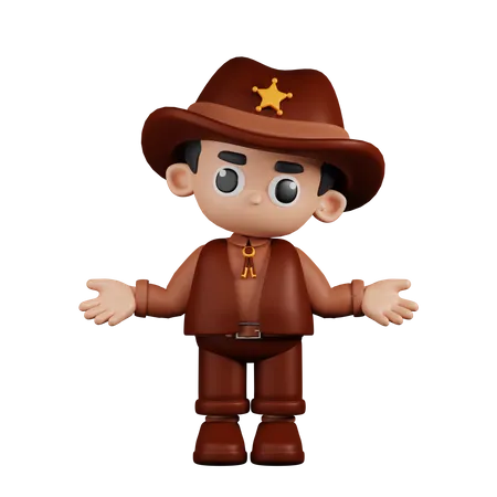 El sheriff no tiene idea  3D Illustration
