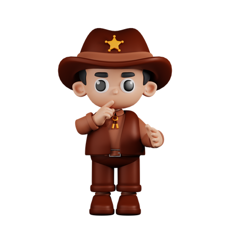 Sheriff tranquilo  3D Icon