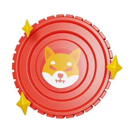 Shiba Coin  3D Illustration