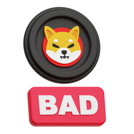 Shiba Inu Bad  3D Icon