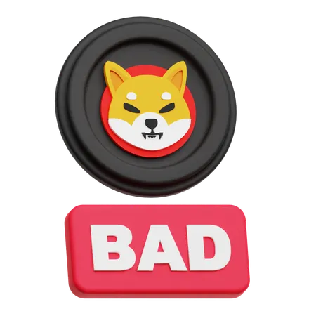 Shiba Inu Bad  3D Icon