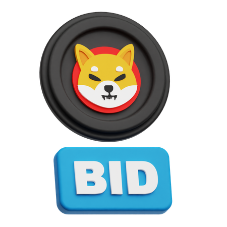 Shiba Inu Bid  3D Icon