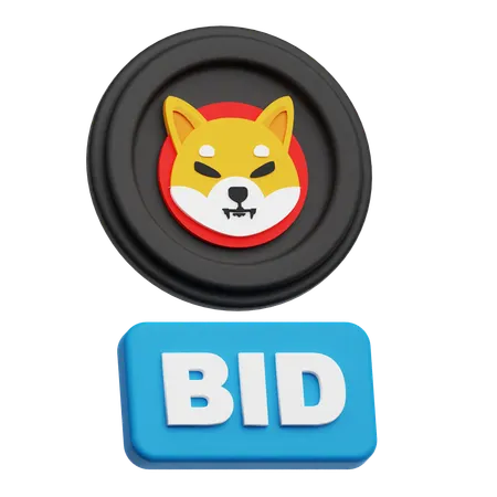 Shiba Inu Bid  3D Icon