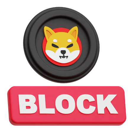 Shiba Inu Block  3D Icon