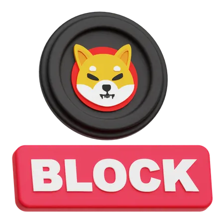Shiba Inu Block  3D Icon
