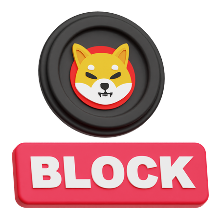 Shiba Inu Block  3D Icon