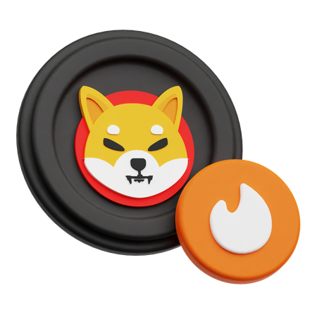 Shiba Inu Burn  3D Icon
