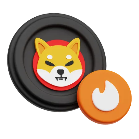 Shiba Inu Burn  3D Icon