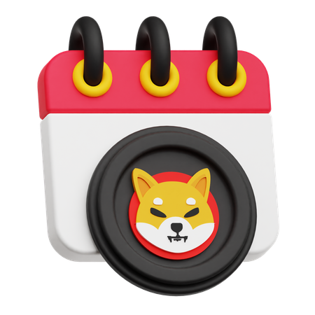 Shiba Inu Calendar  3D Icon
