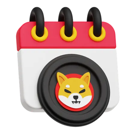 Shiba Inu Calendar  3D Icon