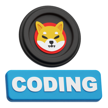 Shiba Inu Coding  3D Icon