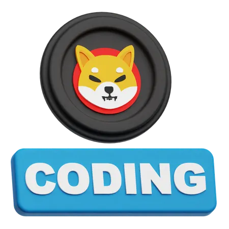 Shiba Inu Coding  3D Icon