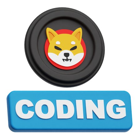 Shiba Inu Coding  3D Icon
