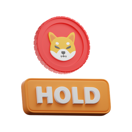 Shiba Inu Coin Hold  3D Icon