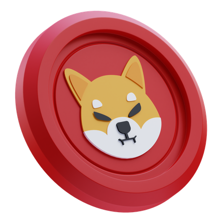 Shiba Inu Cryptocurrency  3D Icon