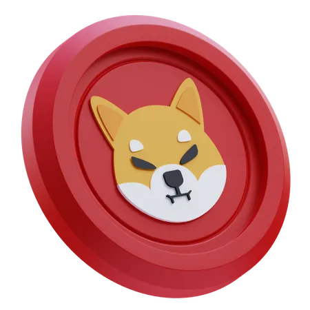 Shiba Inu Cryptocurrency  3D Icon