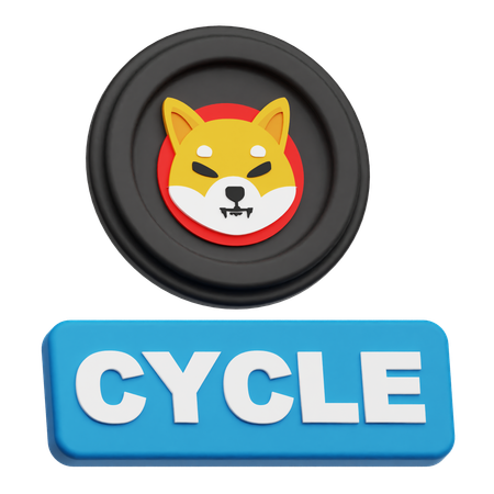 Shiba Inu Cycle  3D Icon