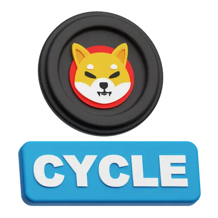Shiba Inu Cycle  3D Icon