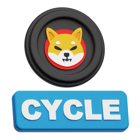 Shiba Inu Cycle  3D Icon