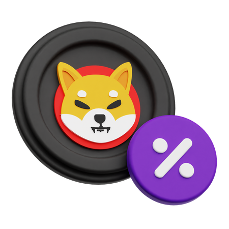 Shiba Inu Discount  3D Icon