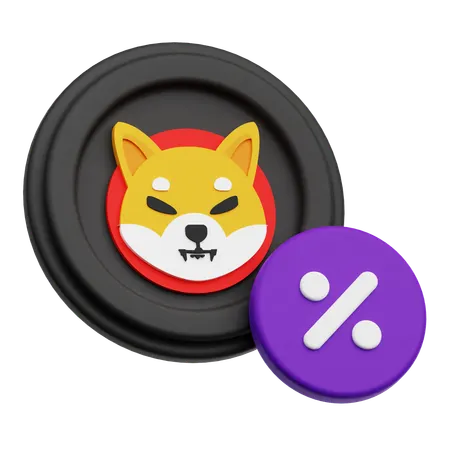 Shiba Inu Discount  3D Icon