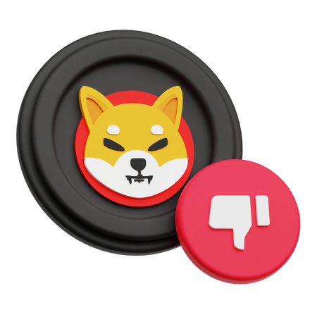 Shiba Inu Dislike  3D Icon