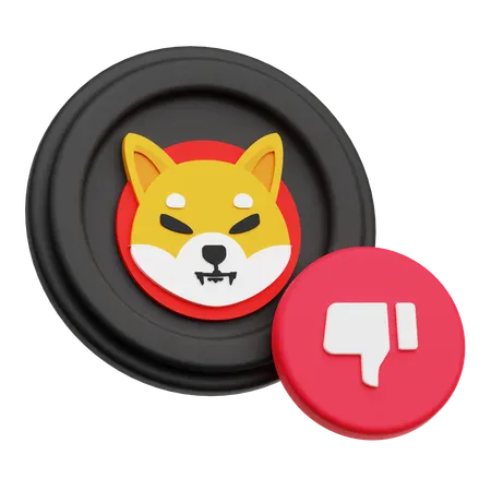 Shiba Inu Dislike  3D Icon