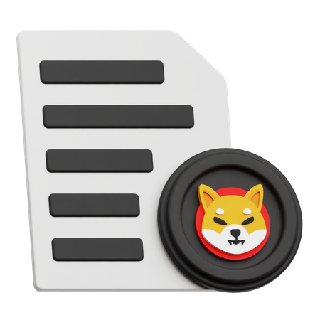 Shiba Inu Document  3D Icon