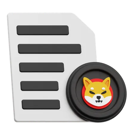 Shiba Inu Document  3D Icon