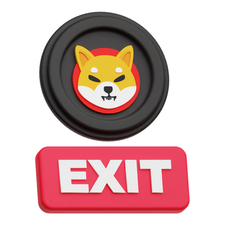 Shiba Inu Exit  3D Icon