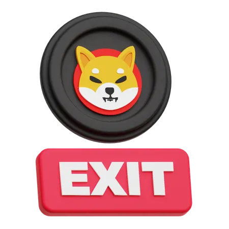 Shiba Inu Exit  3D Icon