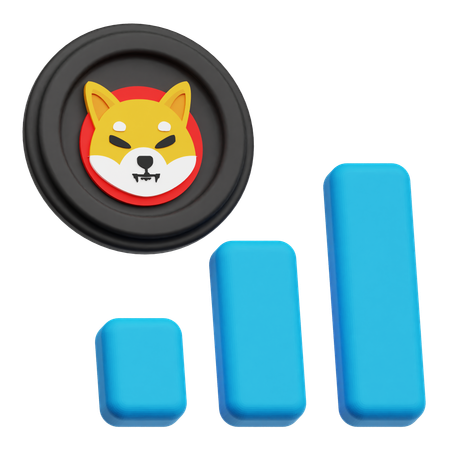 Shiba Inu Growth  3D Icon