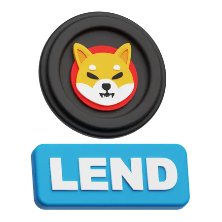 Shiba Inu Lend  3D Icon