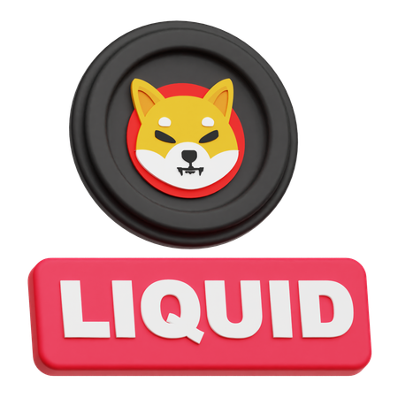 Shiba Inu Liquid  3D Icon