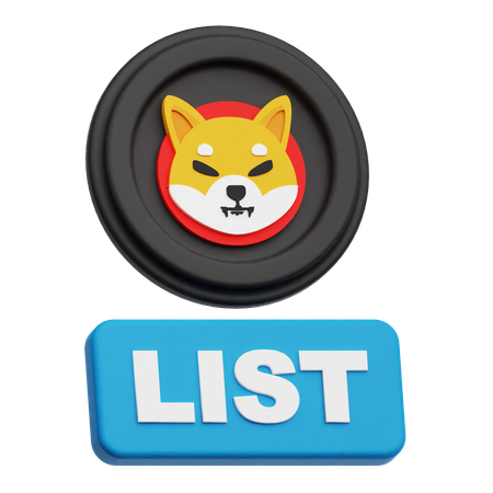 Shiba Inu List  3D Icon