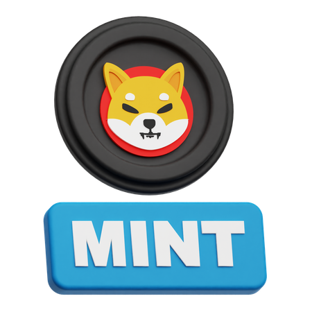 Shiba Inu Mint  3D Icon