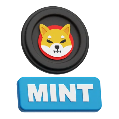 Shiba Inu Mint  3D Icon
