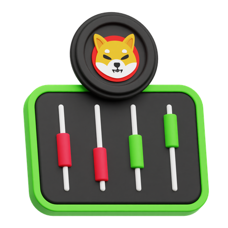 Shiba inu negociação  3D Icon