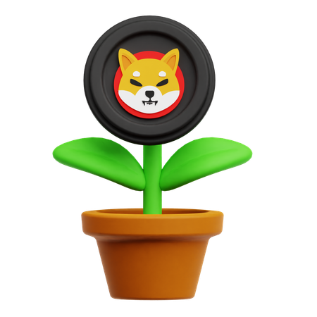 Shiba Inu Plant  3D Icon