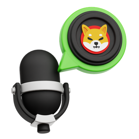 Shiba Inu Podacst  3D Icon