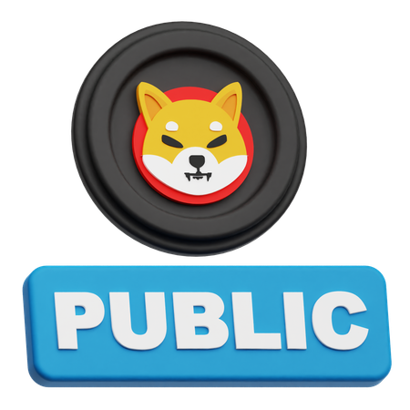 Shiba inu público  3D Icon